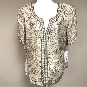 Niteline Della Roufogalli silk beaded jacket. XL